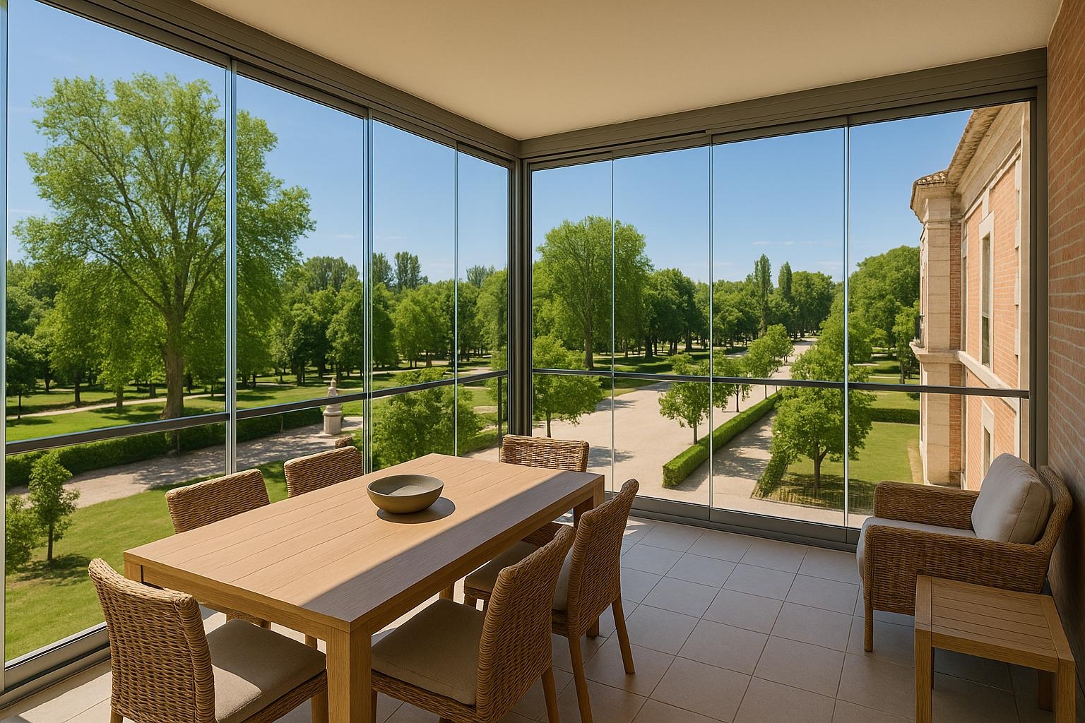Imagen de Referencia de Instalaci贸n de cerramiento para terraza sin perfiles en Aranjuez